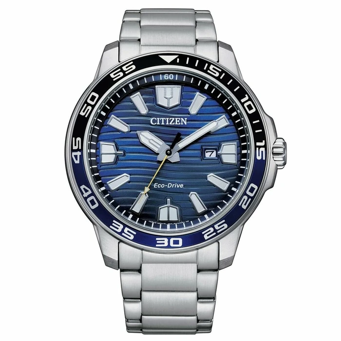 Ρολόι Ανδρικό Citizen AW1525-81L Ασημί Μπλε