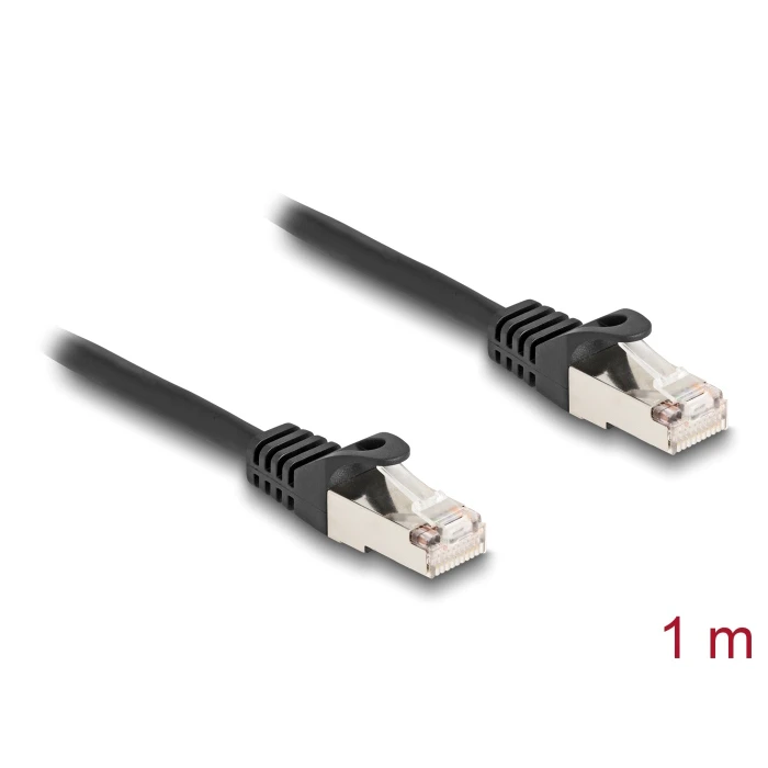 Καλώδιο Δικτύου Delock RJ50 80187, S/FTP, 26 AWG, 1m, μαύρο