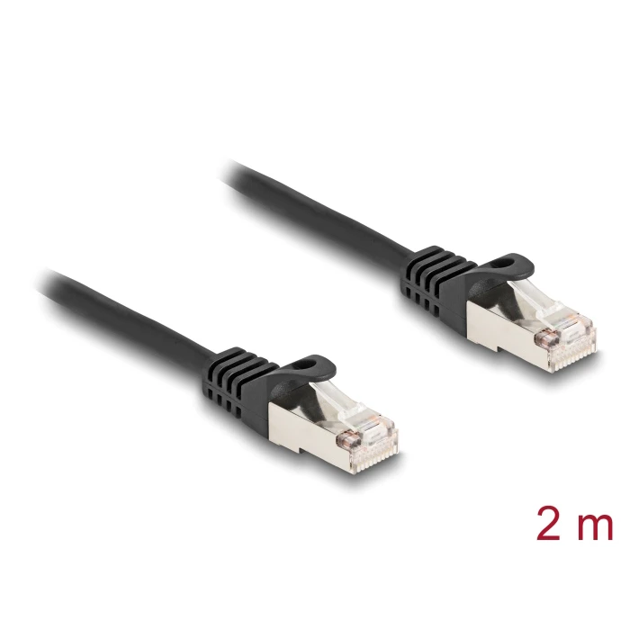 Καλώδιο Δικτύου Delock RJ50 80188, S/FTP, 26 AWG, 2m, μαύρο