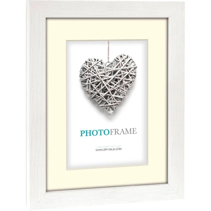 Κορνίζα τοίχου ZEP Regent 4 Passepartout 13x18 Wood Frame White V32574