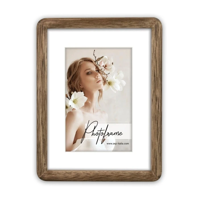 Κορνίζα τοίχου ZEP Gressan 13x18 / 18x24 Wood Frame με Passepartout BC18P