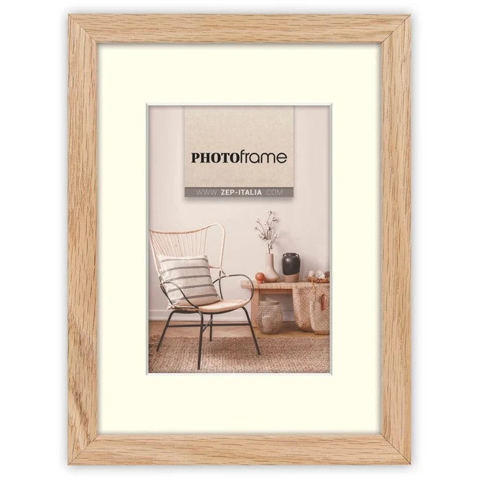 Κορνίζα τοίχου ZEP Malmo Natural με passepartout V4568N 10x15/15x20