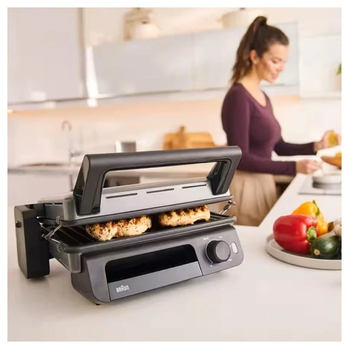 Braun MultiGrill 5 CG5010IGY Panini Press / Contact Grill, 2000W, Black