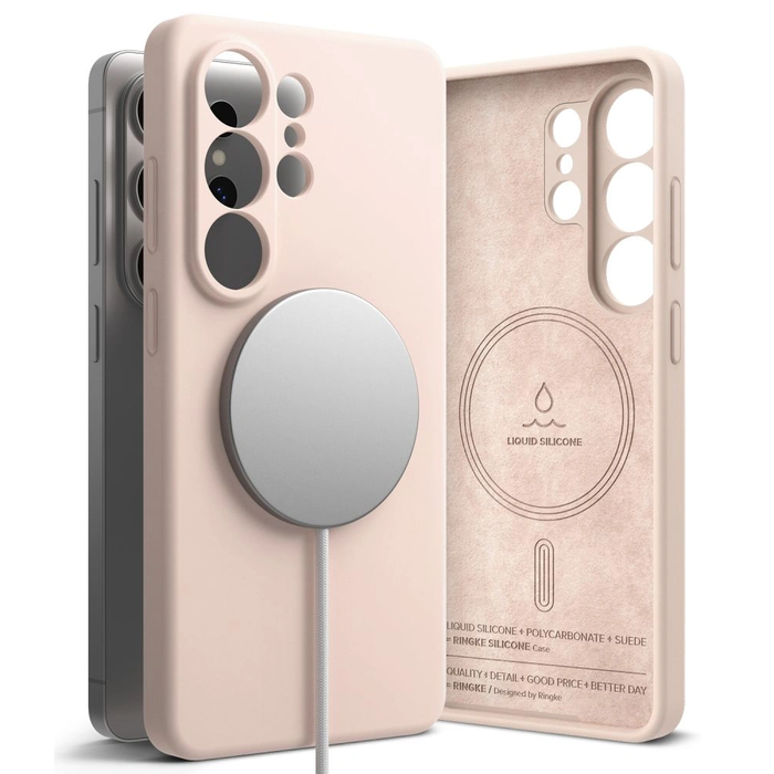 Ringke Silicone Magnetic MagSafe Samsung Galaxy S26 Ultra Pink Sand