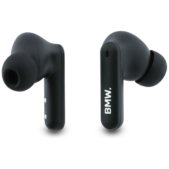 BMW Wireless in-ear Bluetooth TWS headphones Leather Metal Logo ENC black