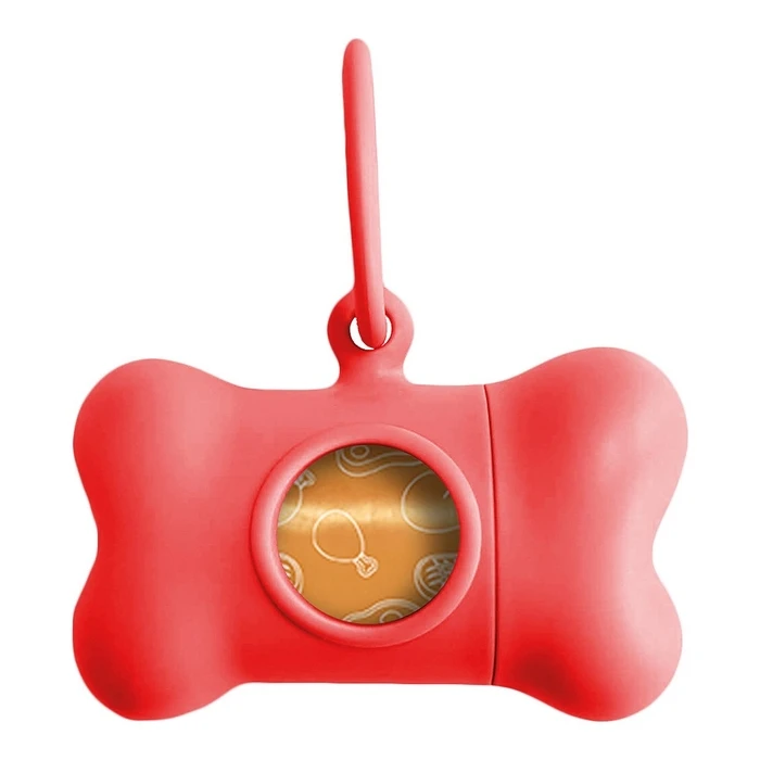 Διανομέας Tσαντών Kατοικίδιων Zώων United Pets Bon Ton Classic Σκύλος Κόκκινο (8 x 4,2 x 5 cm)