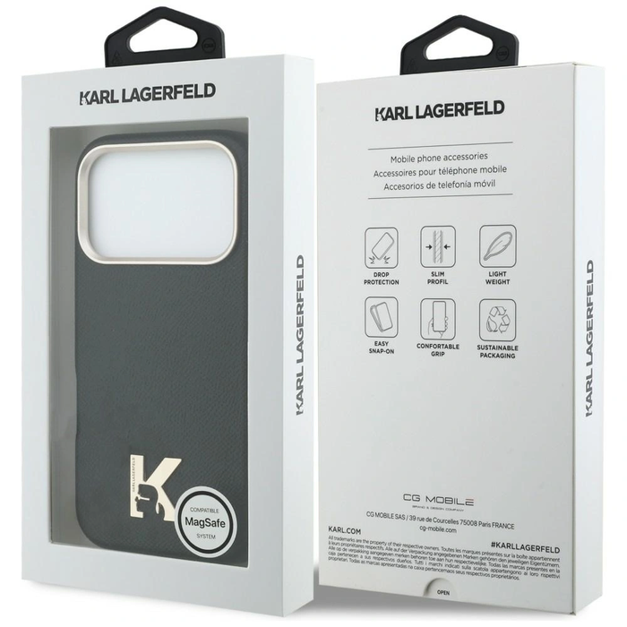 Karl Lagerfeld Karl Head Logo MagSafe Apple iPhone 17 Pro black