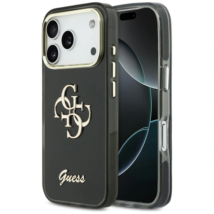Guess IML 4G Script Metal Apple iPhone 17 Pro Max black