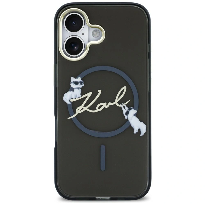 Karl Lagerfeld IML Choupettes Karl Script Logo MagSafe Apple iPhone Air black