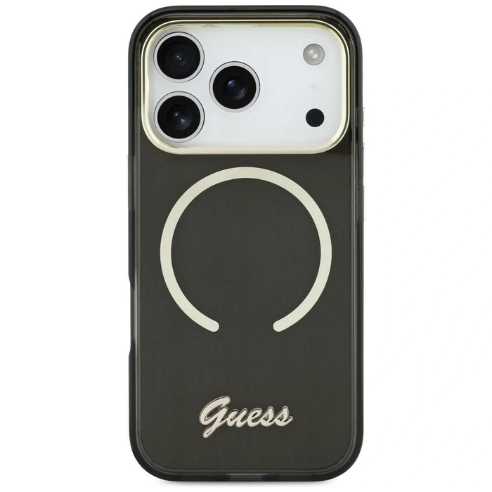 Guess IML Script Metal MagSafe Apple iPhone 17 black
