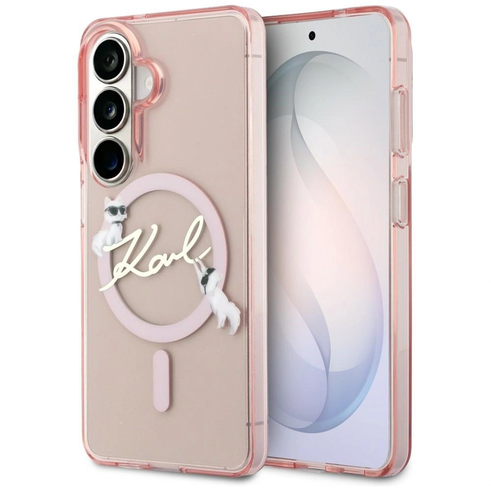 Karl Lagerfeld IML KC Script MagSafe Samsung Galaxy S26 pink