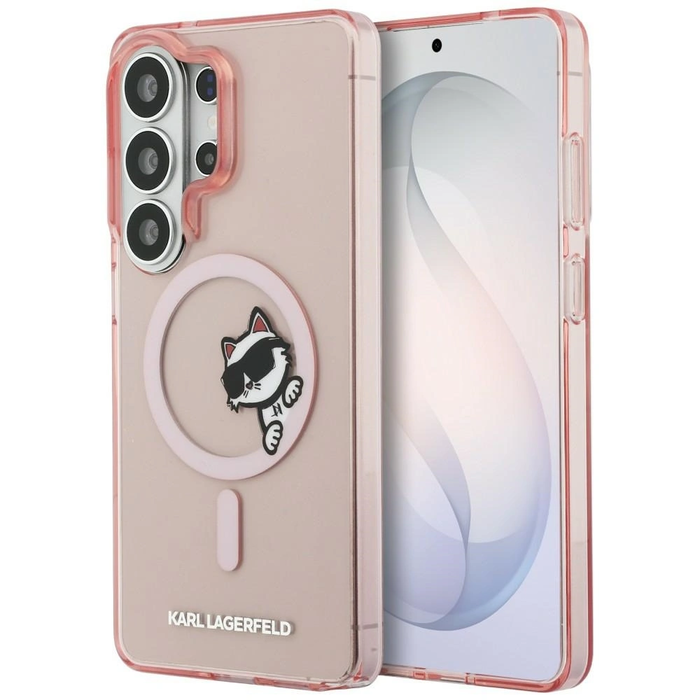 Karl Lagerfeld IML Peekaboo Choupette MagSafe Samsung Galaxy S26 Ultra pink