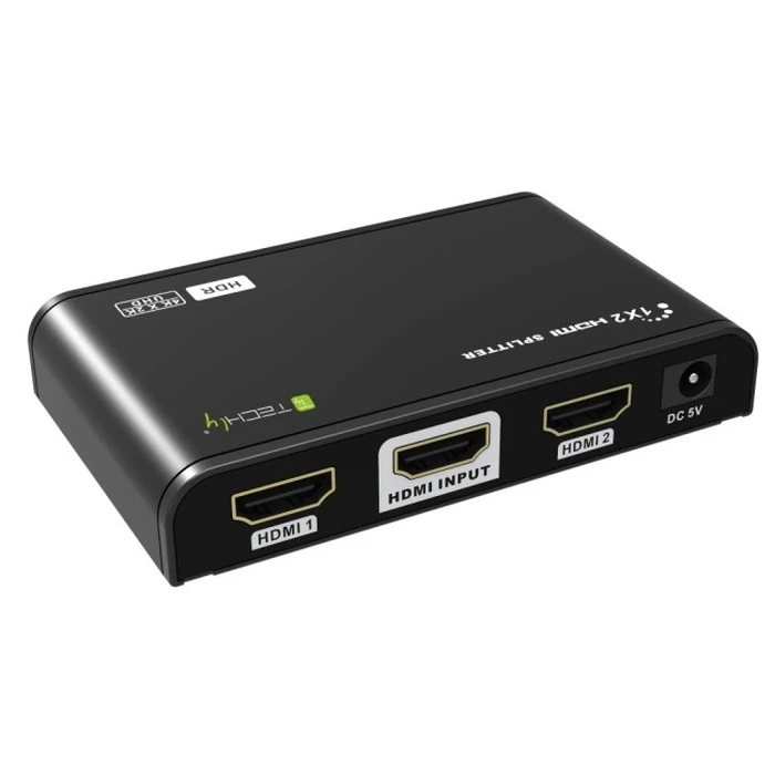 Techly 104837 HDMI 2.0 1x2 4K@60Hz HDR Splitter with EDID