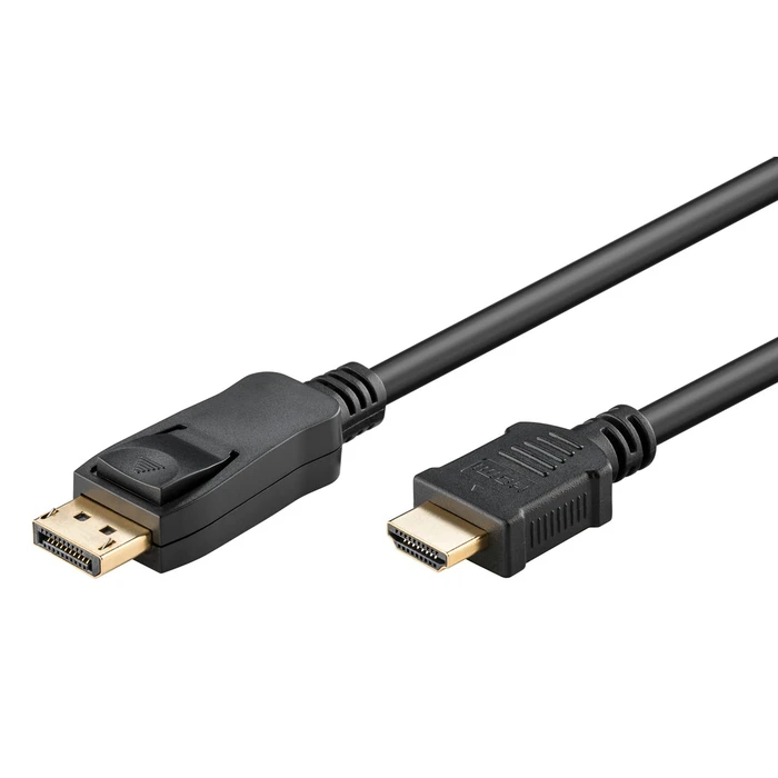 GOOBAY καλώδιο DisplayPort σε HDMI 2m 4K/60Hz 18 Gbps Μαύρο (80521)