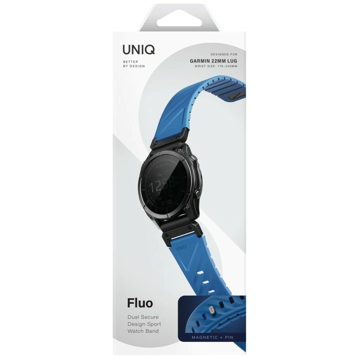 UNIQ Fluo strap for Garmin 22mm blue