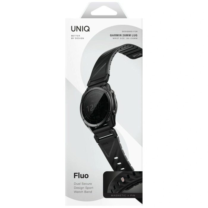 UNIQ Fluo strap for Garmin 26mm black