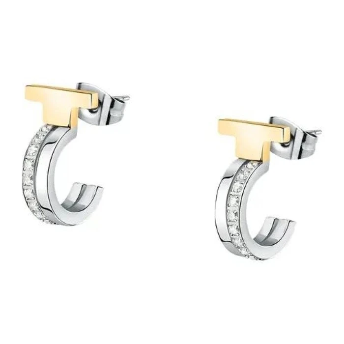 Trussardi Σκουλαρίκια από Ατσάλι Επιχρυσωμένα TJAXC35