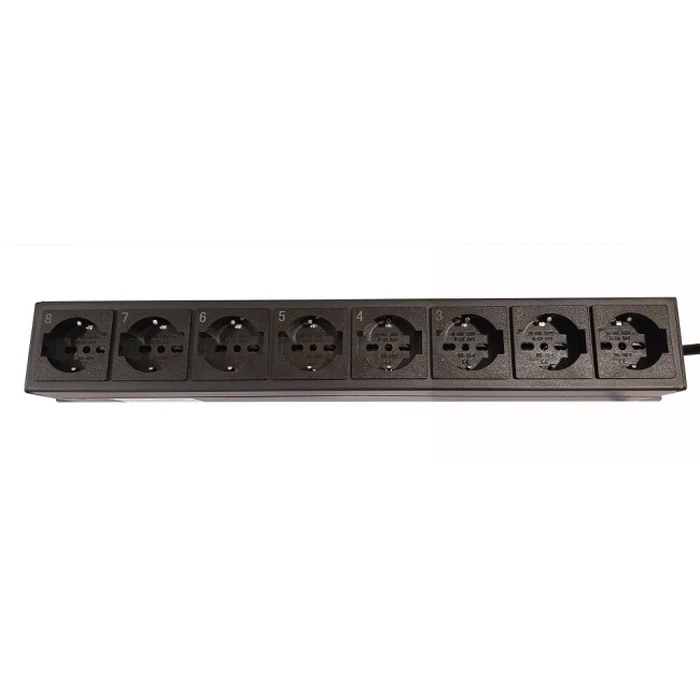 Techly 367829 - Ράγα ρεύματος Rack 19'' 1.5U, 8 υποδοχές