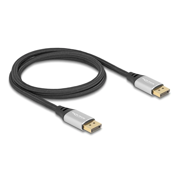 Καλώδιο DisplayPort Delock 2.1 80633, 16K/60Hz, 40 Gbps, 1m, Μαύρο