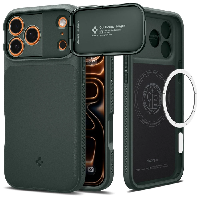 Spigen Optik Armor Mag MagSafe Apple iPhone 17 Pro / 18 Pro Abyss Green
