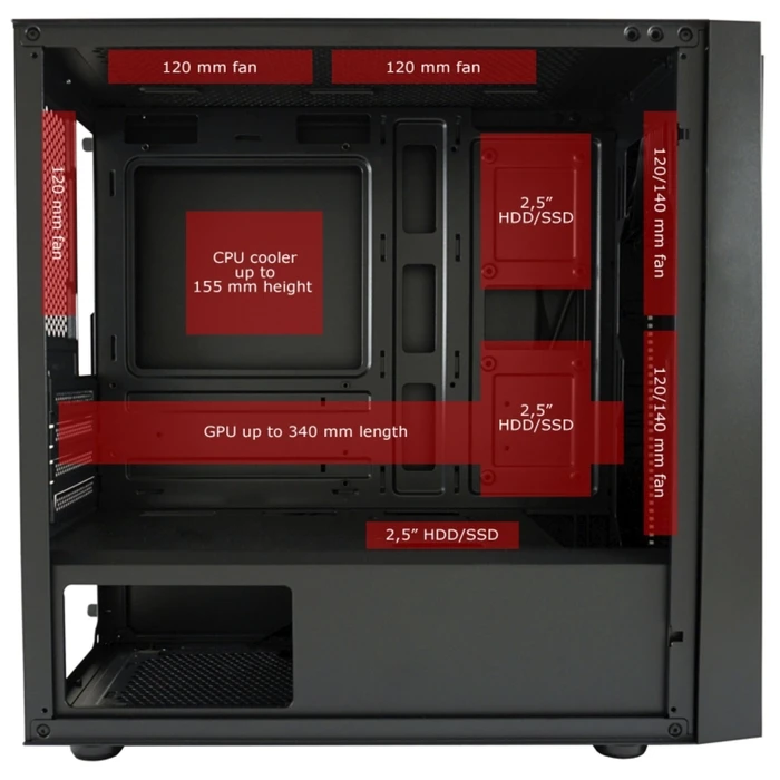LC-Power 2016MB Midi Tower Computer Case Black