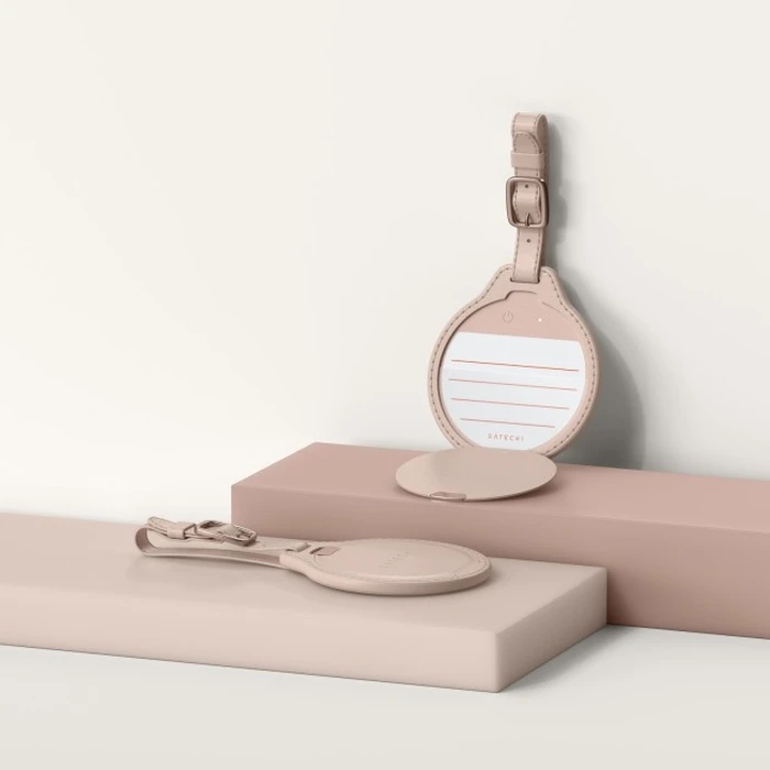 Satechi FindAll Luggage Tag Vegan-Leather Pink (Desert Rose)