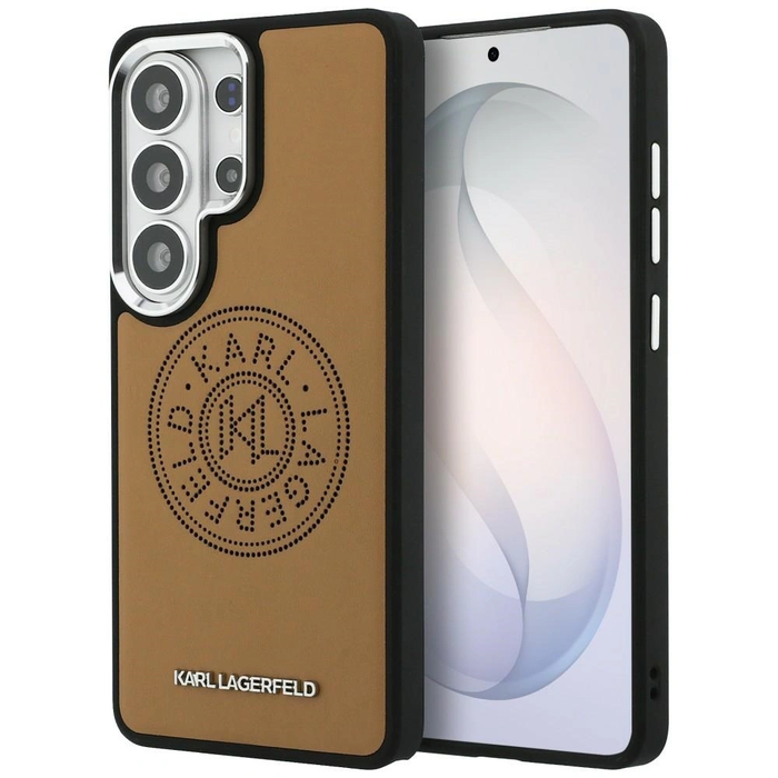 Karl Lagerfeld Perforated KL MagSafe Samsung Galaxy S26 Ultra brown