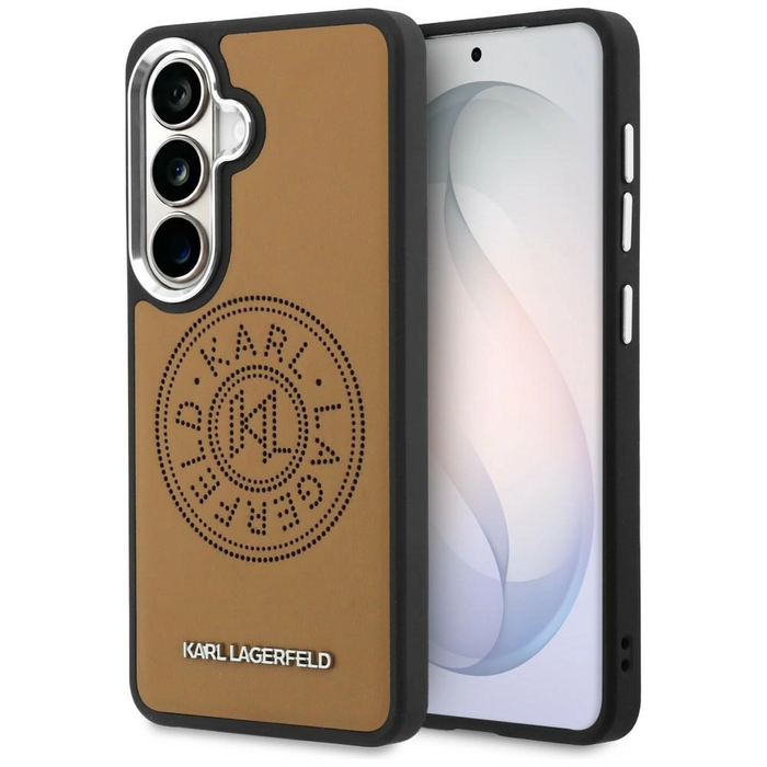 Karl Lagerfeld Perforated KL MagSafe Samsung Galaxy S26+ Plus brown