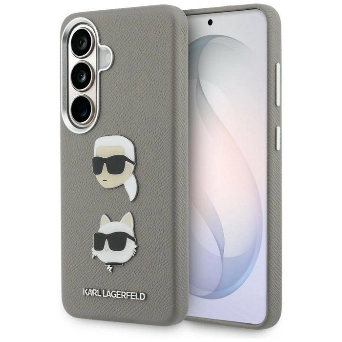 Karl Lagerfeld Saffiano Double Heads Metal Samsung Galaxy S26 silver