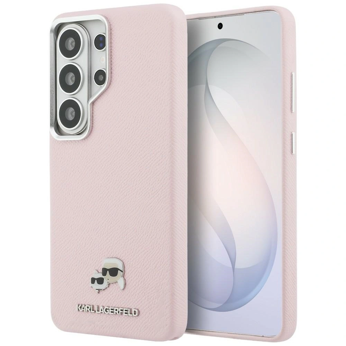 Karl Lagerfeld Saffiano KC Metal Logo MagSafe Samsung Galaxy S26 Ultra pink