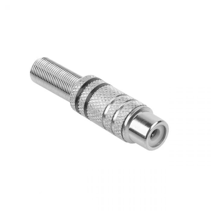 RCA Jack Θηλυκό Μεταλλικό Μαύρο DM 0065A