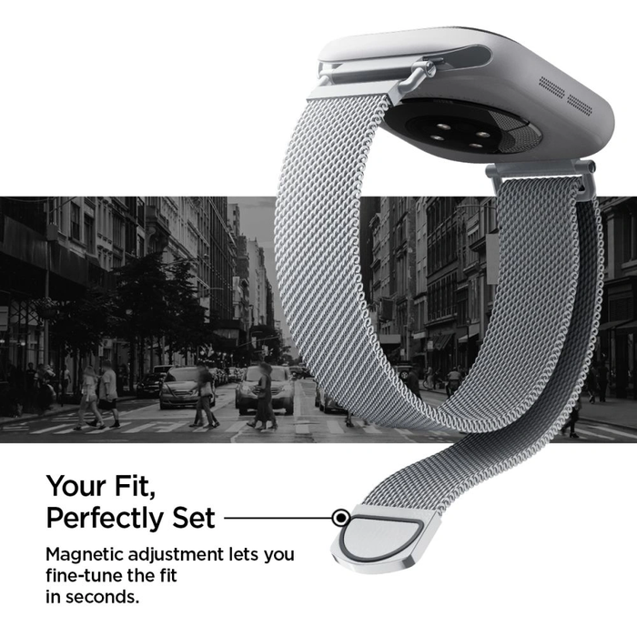 Spigen WBM4 Band Apple Watch 8 / 9 / 10 / 11 / SE 40/41/42mm Silver