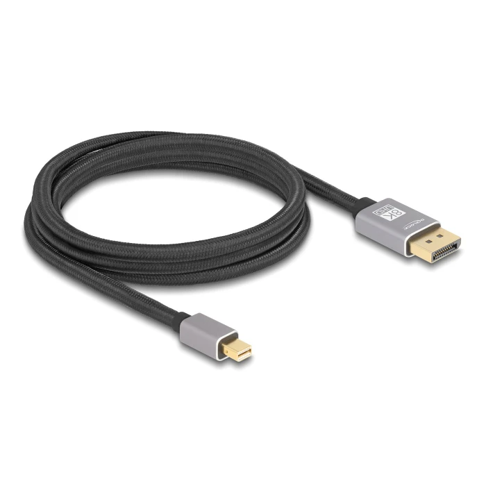 Καλώδιο Mini Displayport Delock Σε Displayport 81092, 8K/60Hz, 32.4 Gbps, 2M, Μαύρο