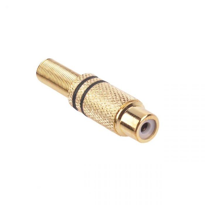 Audio Connector NINIGI RCA Female Gold-Plated Black