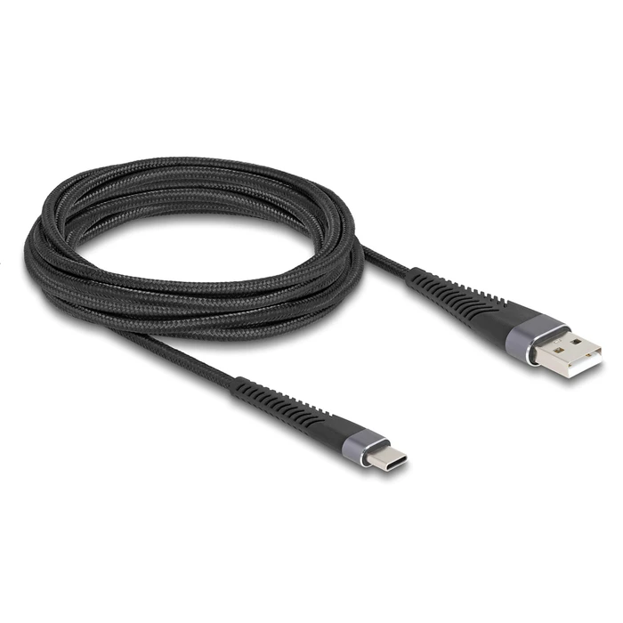 Delock USB 2.0 Cable USB-C male - USB-A 60W Μαύρο 3m 81123