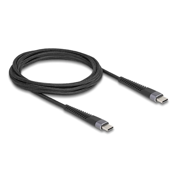 Καλώδιο USB-C Delock 81125, 60W, 480Mbps, 2M, Μαύρο