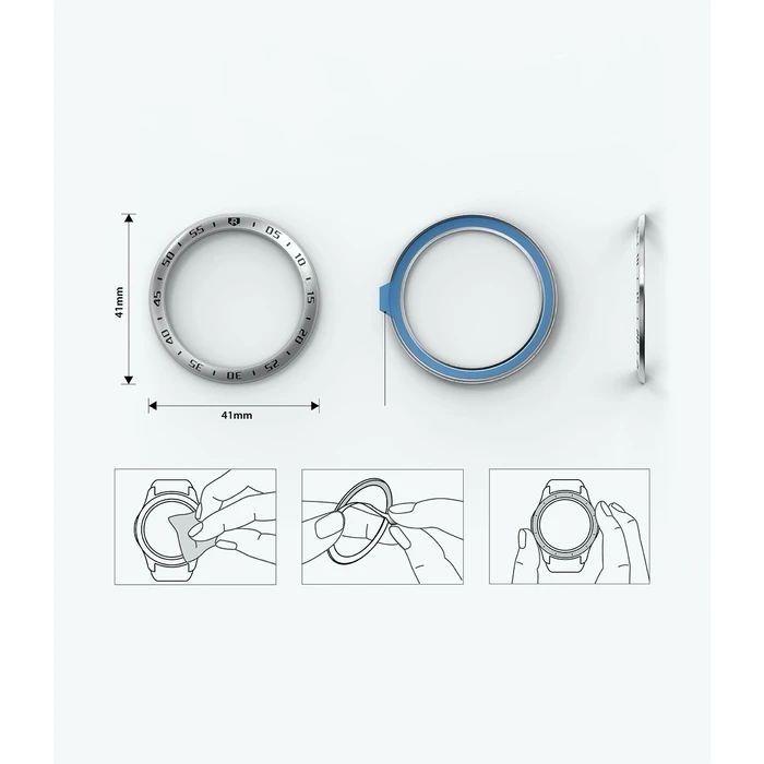 Ringke Bezel Styling Samsung Galaxy Watch 3 41mm Stainless Steel Silver GW3-41-01