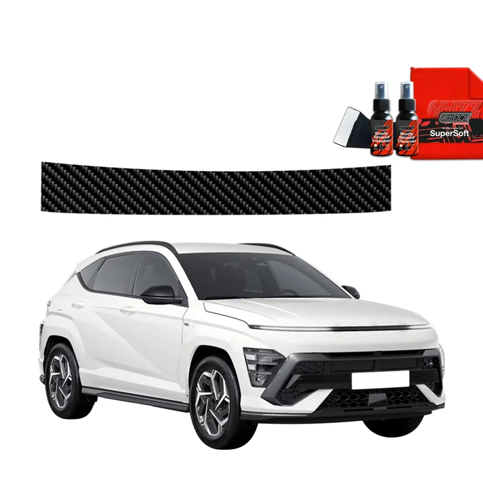 GrizzGlass BodyShield Carbon boot sill film for Hyundai Kona N-Line (2023-2025)