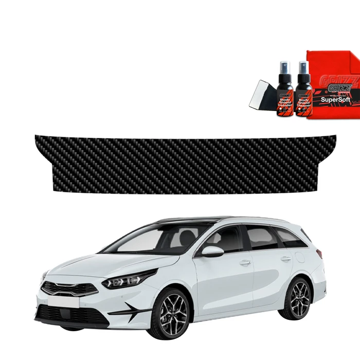 GrizzGlass BodyShield Carbon boot sill film for Kia Ceed Hatchback (2021-2025)