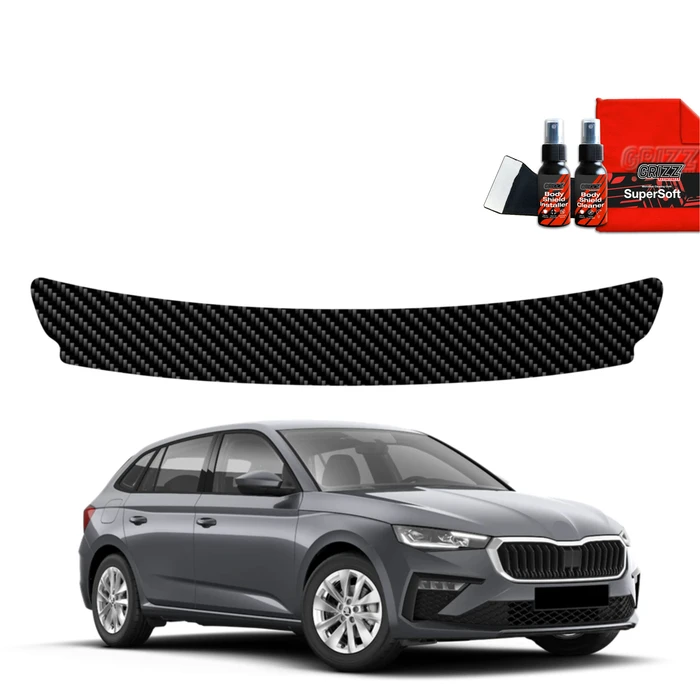GrizzGlass BodyShield Carbon boot sill film for Skoda Scala (2023-2025)