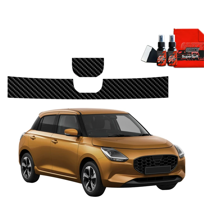 GrizzGlass BodyShield Carbon boot sill film for Suzuki Swift (2024-2025) [2in1]