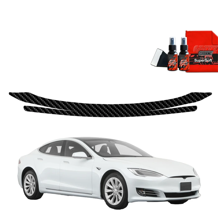 GrizzGlass BodyShield Carbon boot sill film for Tesla Model S (2023-2025)