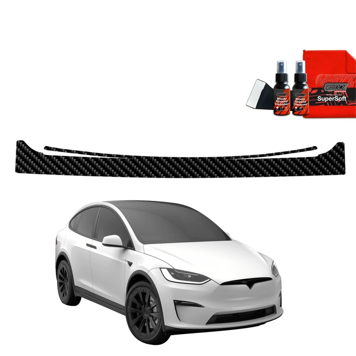 GrizzGlass BodyShield Carbon boot sill film for Tesla Model X (2021-2025)