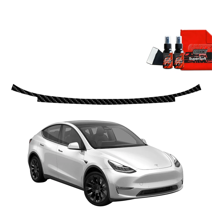 GrizzGlass BodyShield Carbon boot sill film for Tesla Model Y (2020-2024)