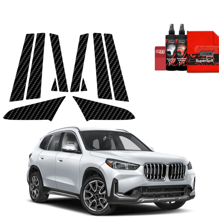 GrizzGlass BodyShield Carbon pillar film for BMW X1 (2023-2025) [10in1]