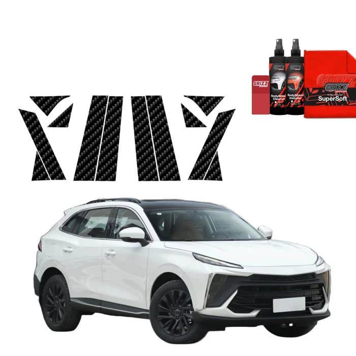 GrizzGlass BodyShield Carbon pillar film for Forthing T5 Evo (2024-2025) [12in1]