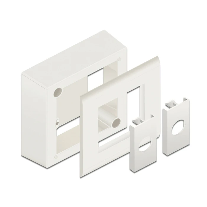 Επιτοίχιο Περίβλημα Delock για modules Easy 45 81332, 82x82mm, λευκό