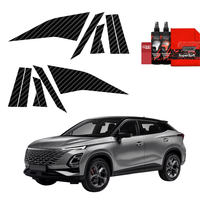 GrizzGlass BodyShield Carbon pillar film for OMODA 5 Facelift (2024-2025) [12in1]