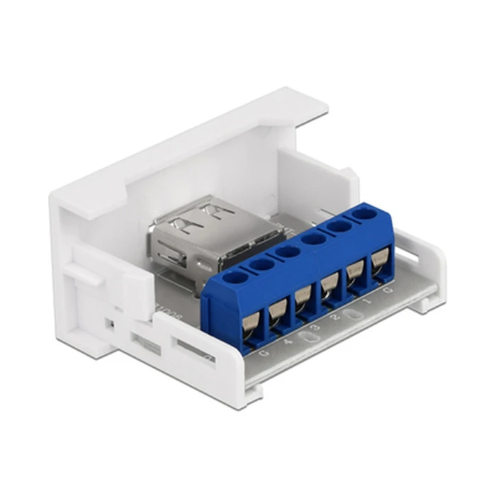 Μικροηλεκτρονικά Delock USB σε terminal block Easy 45 81343, 22.5x45mm, λευκό