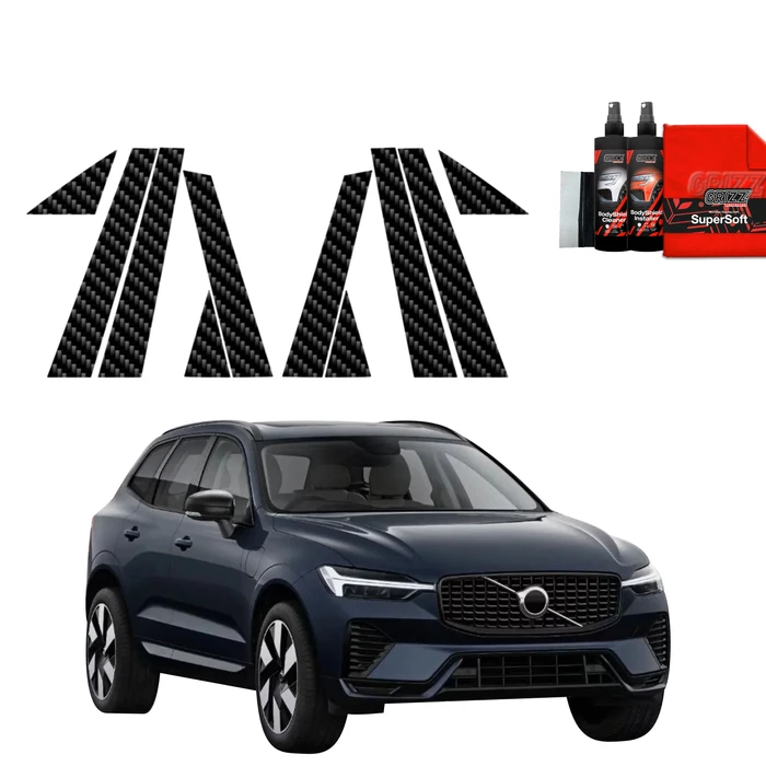 GrizzGlass BodyShield Carbon pillar film for Volvo XC60 2 (2022-2025) [10in1]